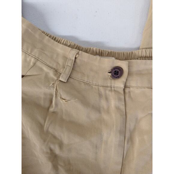 RTR Donni Sand Tan Twill Pleated Wide Leg High Rise Trouser Pants Size Medium - Picture 3 of 6